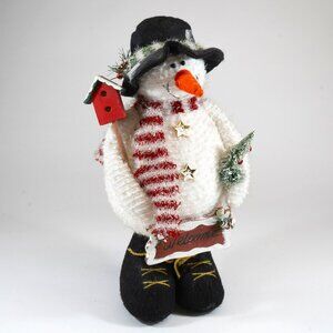 Christmas 16" Snowman holding Welcome Sign
